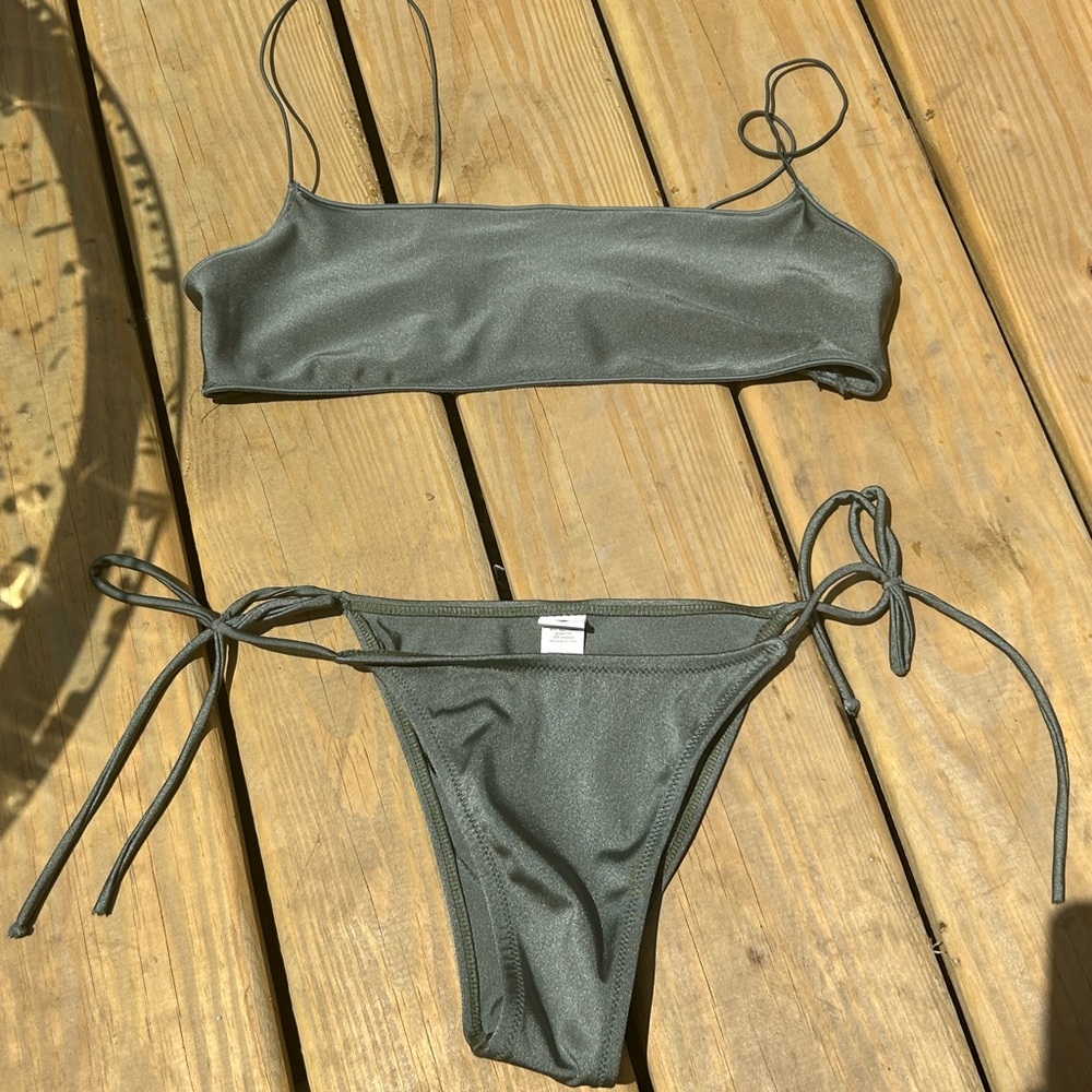 Tropic of C Serpentine Praia Bottom and Bralette Top L